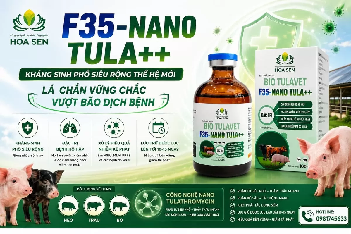 Sản phẩm BIO TULA VET (F35 - NANO TULA). Ảnh: Hoa Sen.