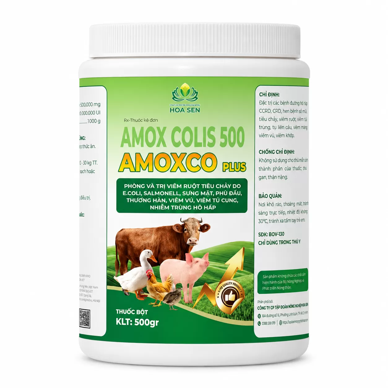 AMOXCO – AMOX COLIS 500 – Giải pháp hỗ trợ điều trị bệnh hô hấp, tiêu hóa và nhiễm khuẩn