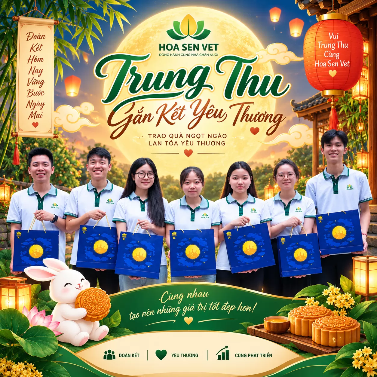 HOA SEN VET – TRAO YÊU THƯƠNG, GẮN KẾT MỘT TẬP THỂ TRONG MÙA TRUNG THU