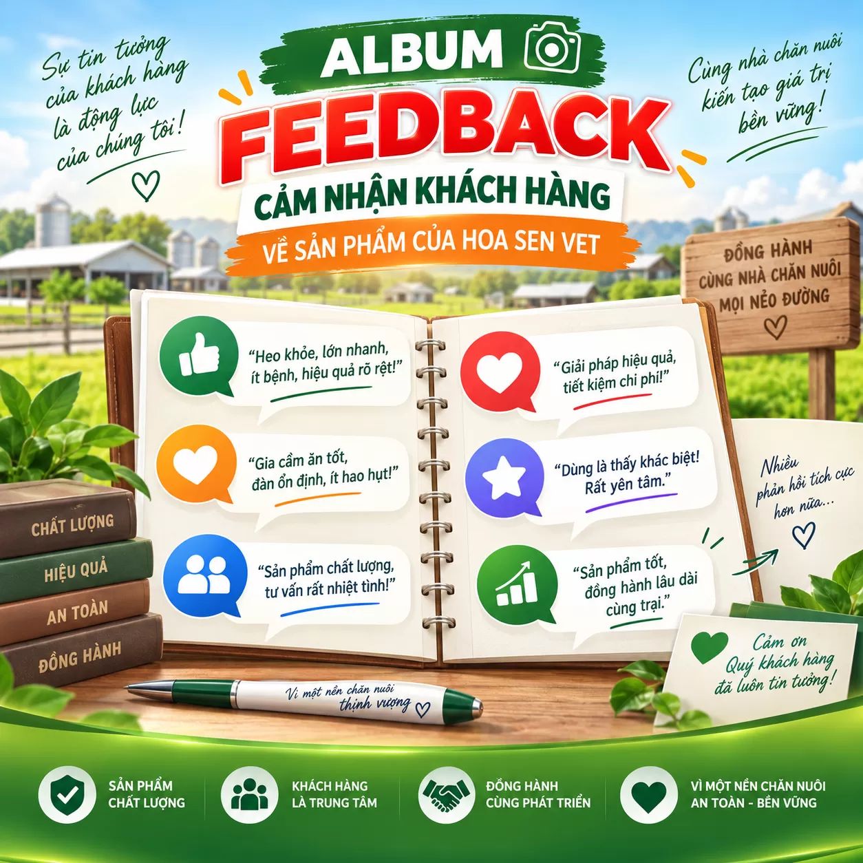 ALBUM FEEDBACK – CẢM NHẬN KHÁCH HÀNG VỀ SẢN PHẨM HOA SEN VET
