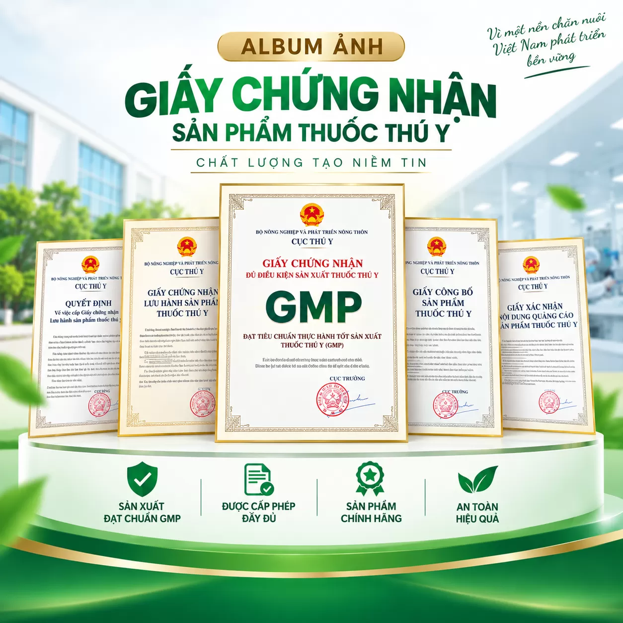 Chứng nhận sản phẩm Hoa Sen Vet