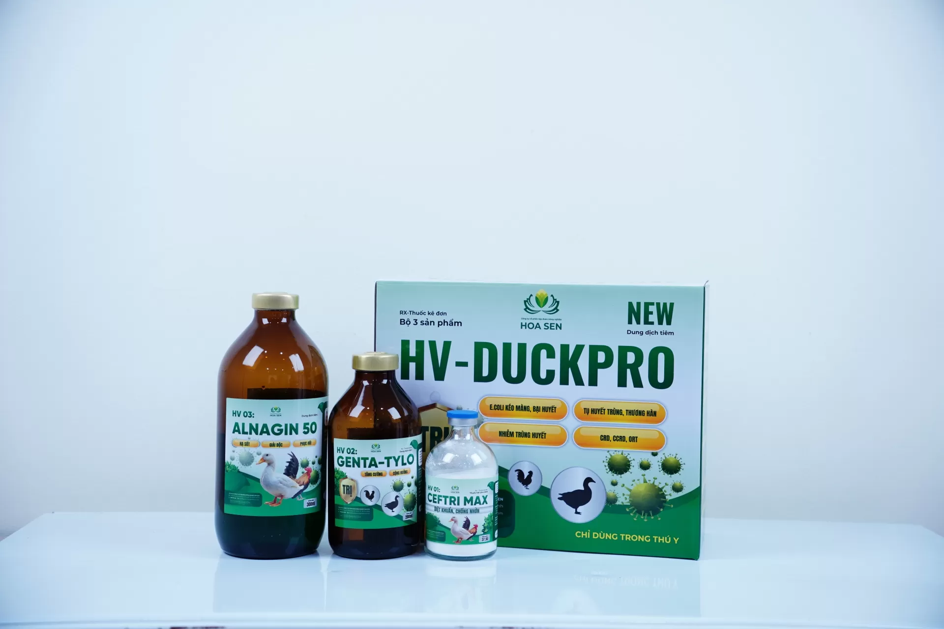 HV DUCKPRO – Hen, bại huyết xử lý gọn, gia cầm, thuỷ cầm phục hồi nhanh