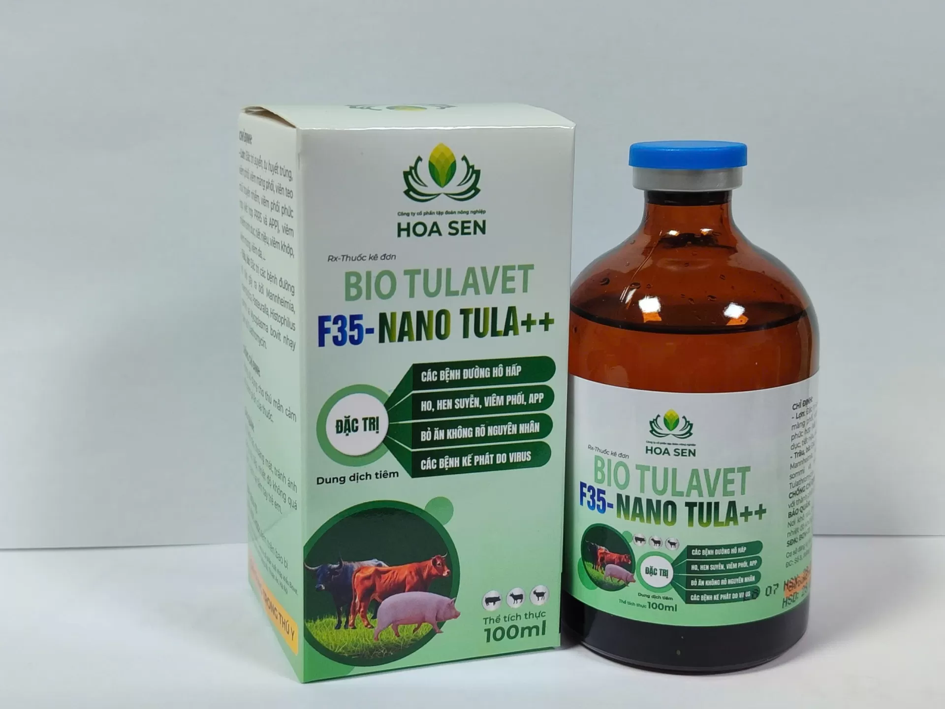 BIO TULAVET - F35 NANO TULA++  Đặc trị hô hấp gia súc, tiêm 1 mũi tác dụng kéo dài