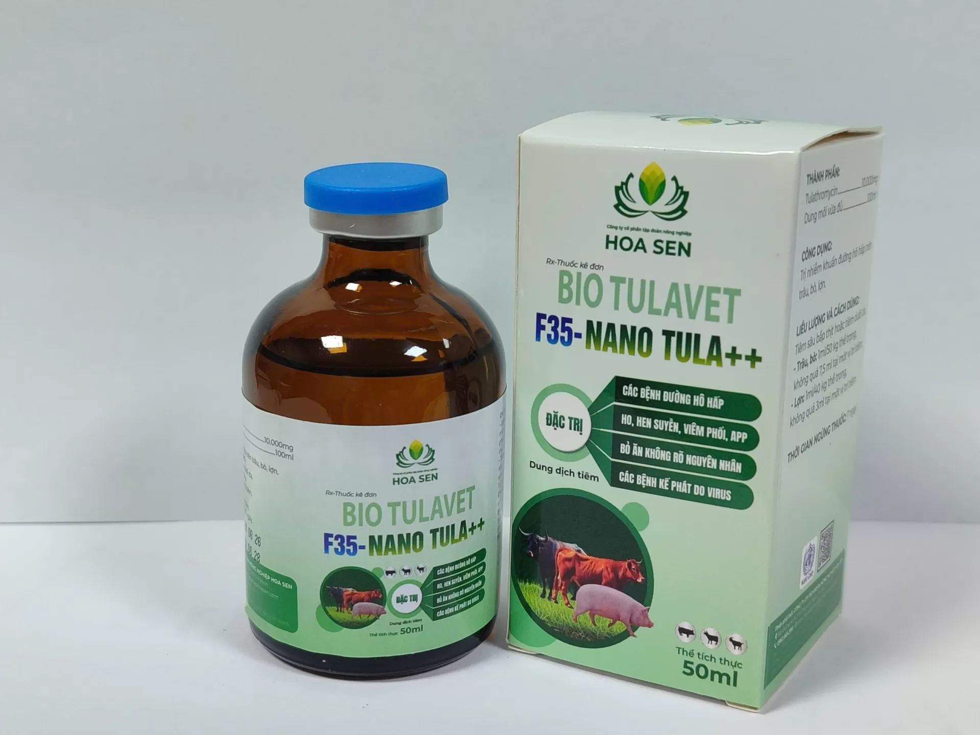 BIO TULAVET - F35 NANO TULA++  Đặc trị hô hấp gia súc, tiêm 1 mũi tác dụng kéo dài
